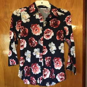 Floral button up blouse